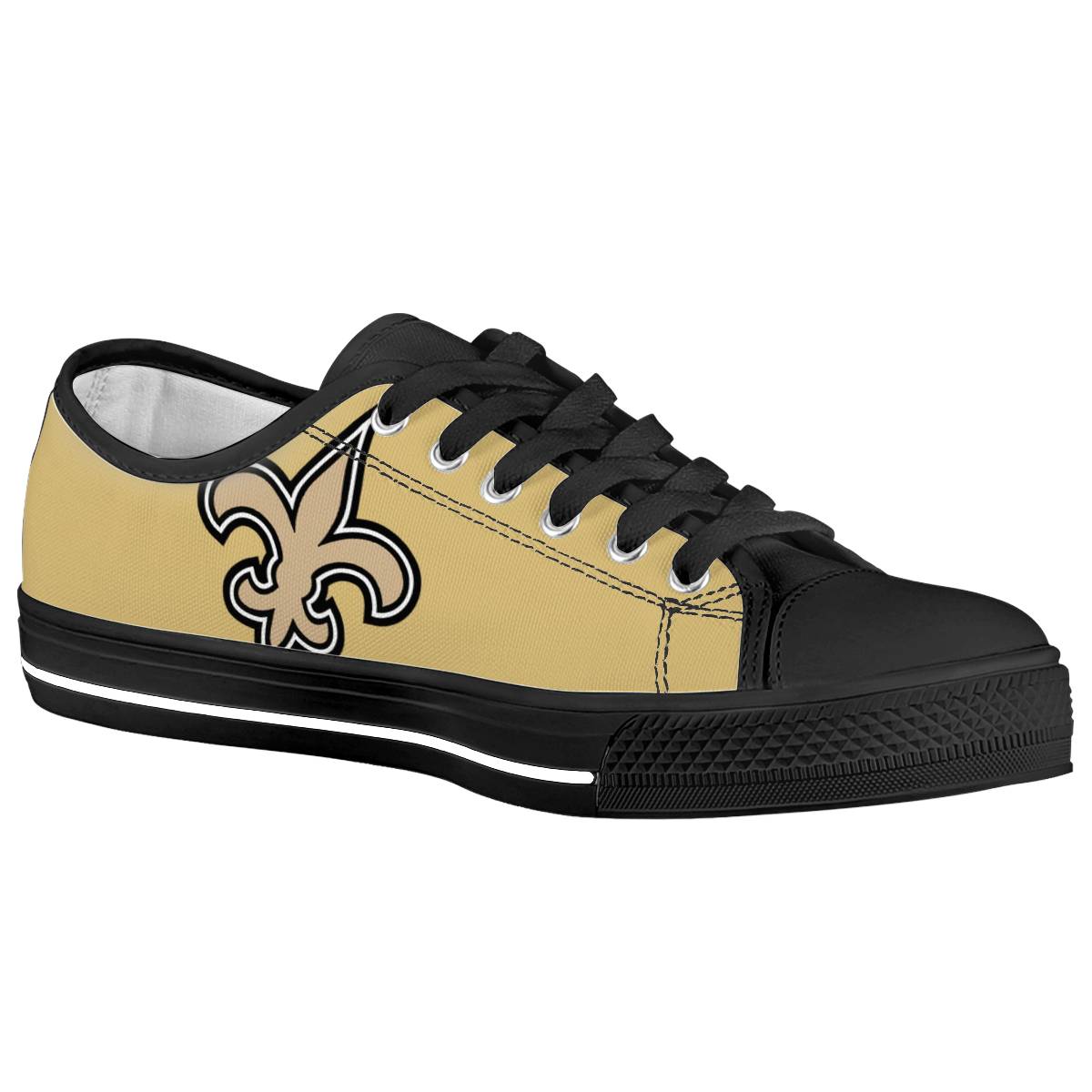 Women's New Orleans Saints Low Top Canvas Sneakers 005